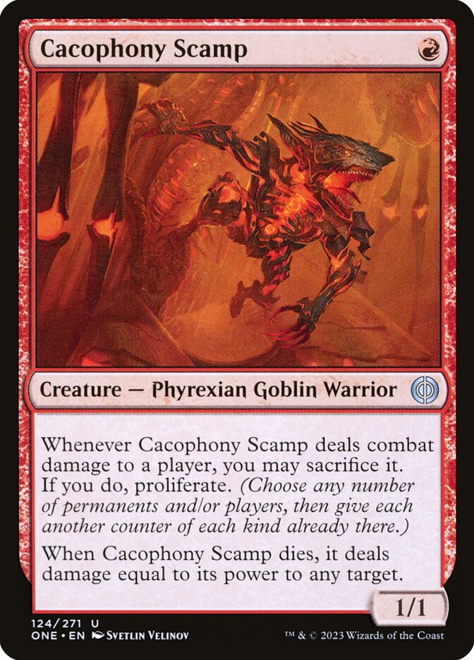 Cacophony Scamp 124/271 (Phyrexia: All Will Be One)  | Good Games Morley
