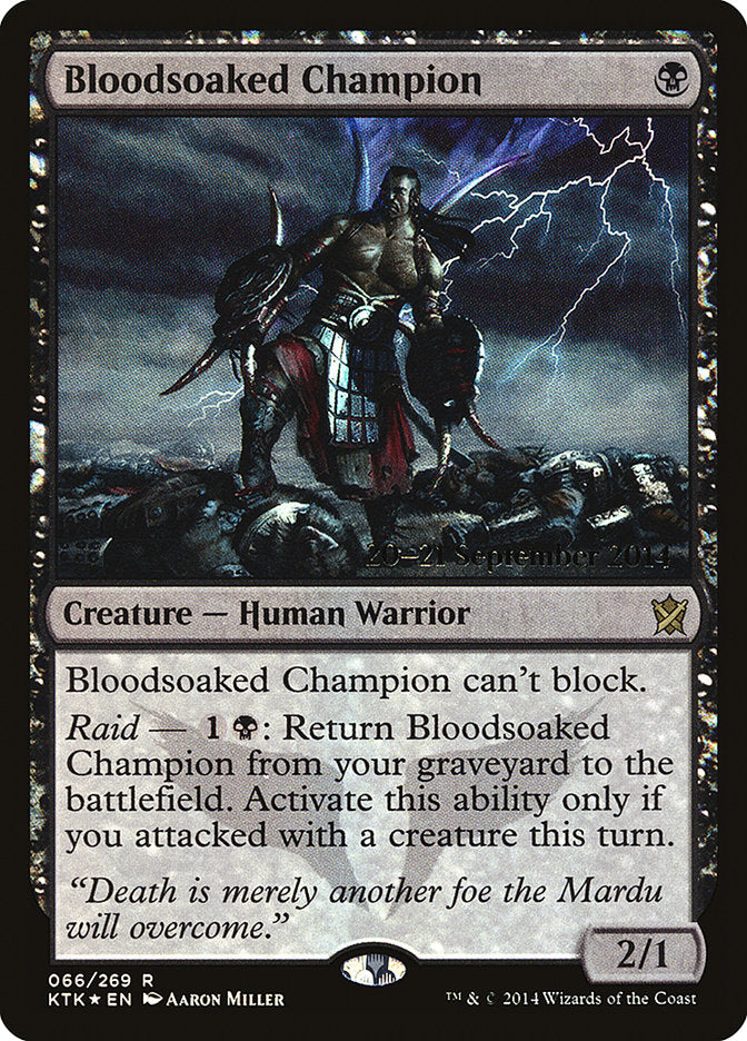 Bloodsoaked Champion [Khans of Tarkir Prerelease Promos] | Good Games Morley