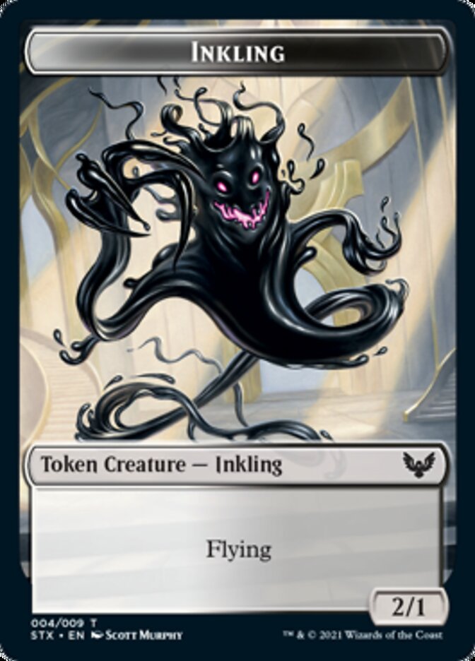 Elemental // Inkling Double-Sided Token [Strixhaven: School of Mages Tokens] | Good Games Morley