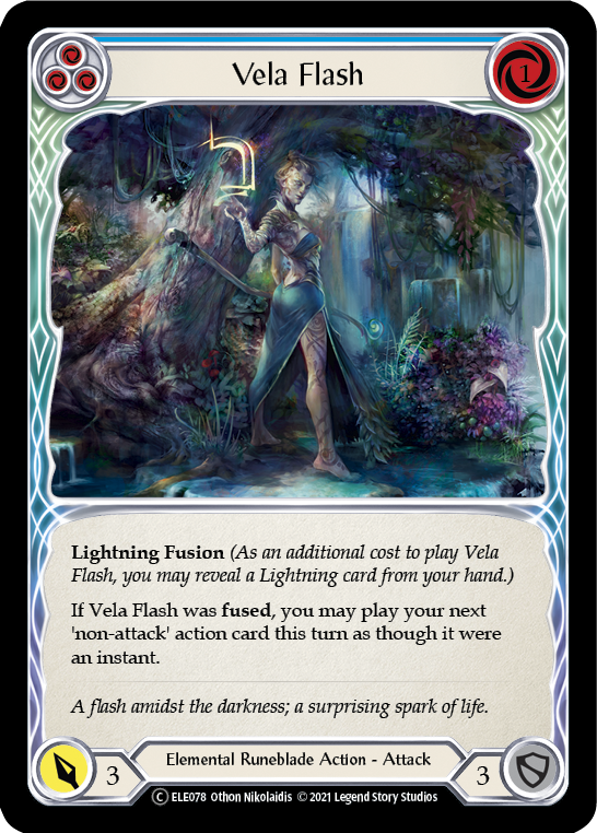 Vela Flash (Blue) [U-ELE078] (Tales of Aria Unlimited)  Unlimited Rainbow Foil | Good Games Morley