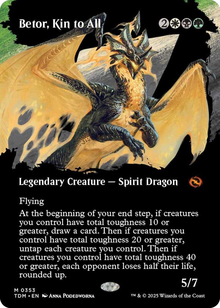 Betor, Kin to All 353/291 (Tarkir: Dragonstorm)  - Borderless Foil | Good Games Morley