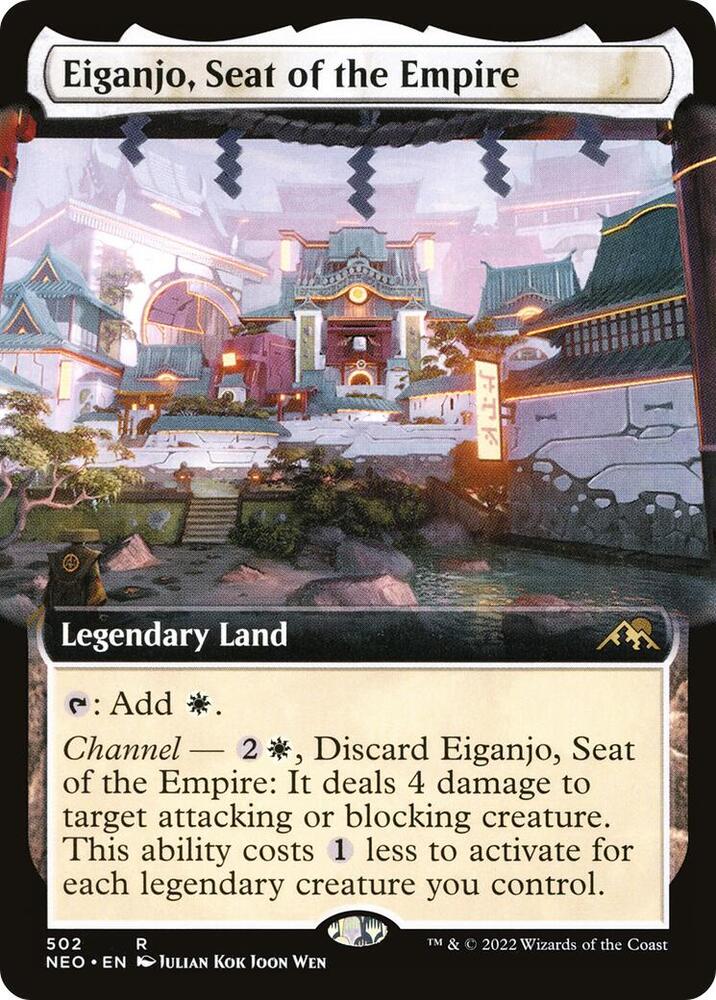 Eiganjo, Seat of the Empire 502 (Kamigawa: Neon Dynasty)  - Extended Art | Good Games Morley