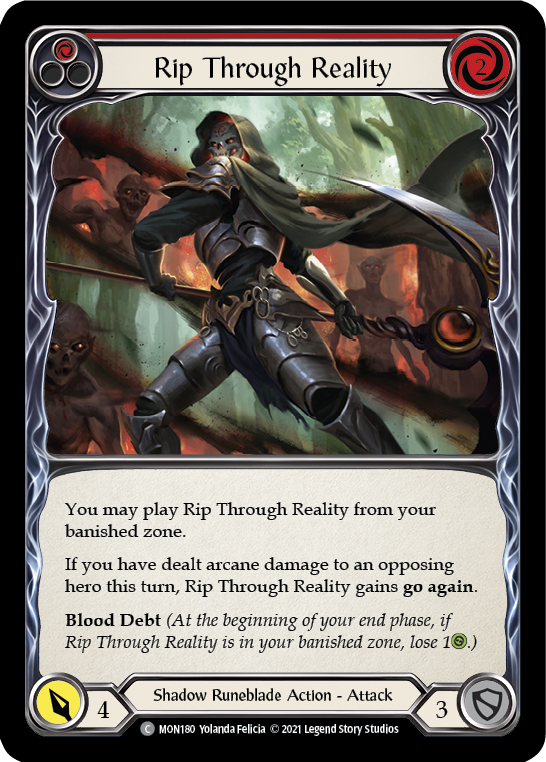 Rip Through Reality (Red) [MON180-RF] (Monarch)  1st Edition Rainbow Foil | Good Games Morley