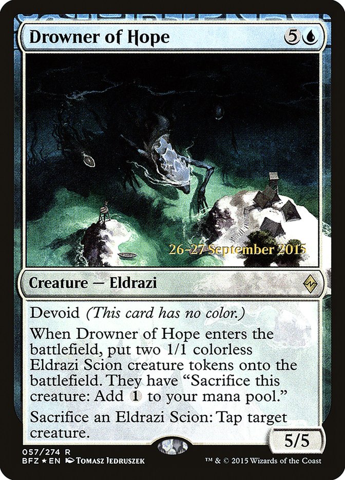 Drowner of Hope [Battle for Zendikar Prerelease Promos] | Good Games Morley