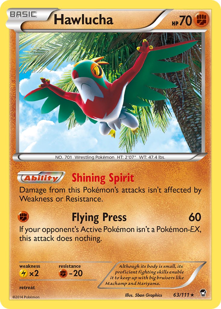 Hawlucha (63/111) (Cosmos Holo) (Blister Exclusive) [XY: Furious Fists] | Good Games Morley