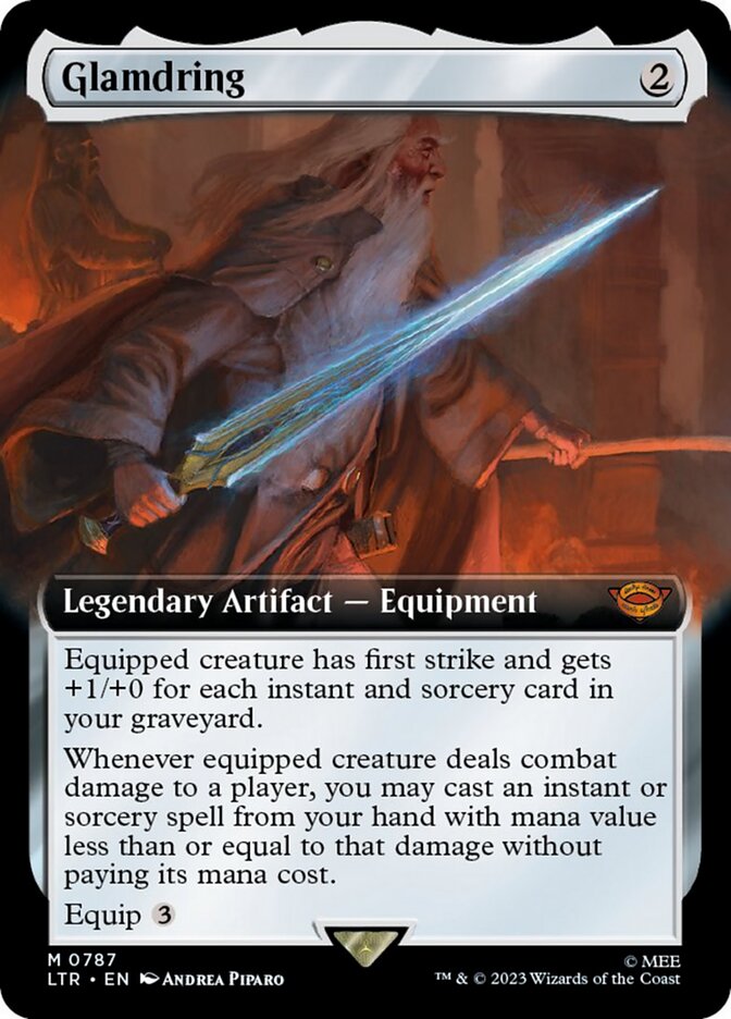 Glamdring (Extended Art) (Surge Foil) [The Lord of the Rings: Tales of Middle-Earth] | Good Games Morley