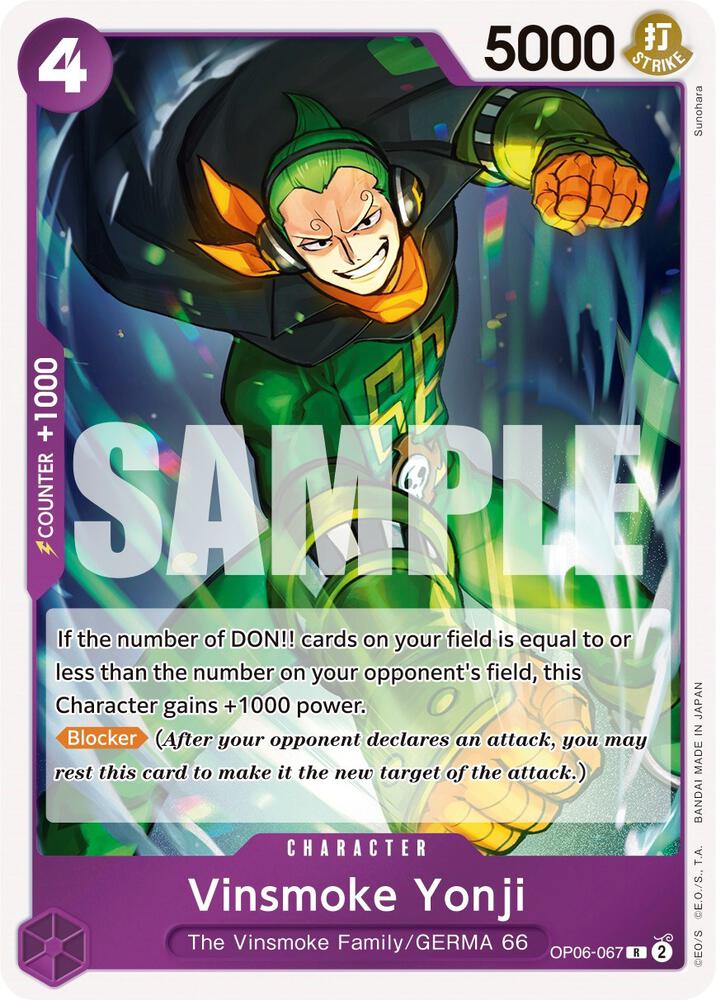 Vinsmoke Yonji OP06-067 (Wings of the Captain)  - Foil | Good Games Morley