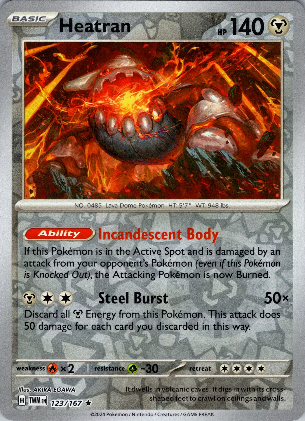 Heatran (123/167) [Scarlet & Violet: Twilight Masquerade] | Good Games Morley