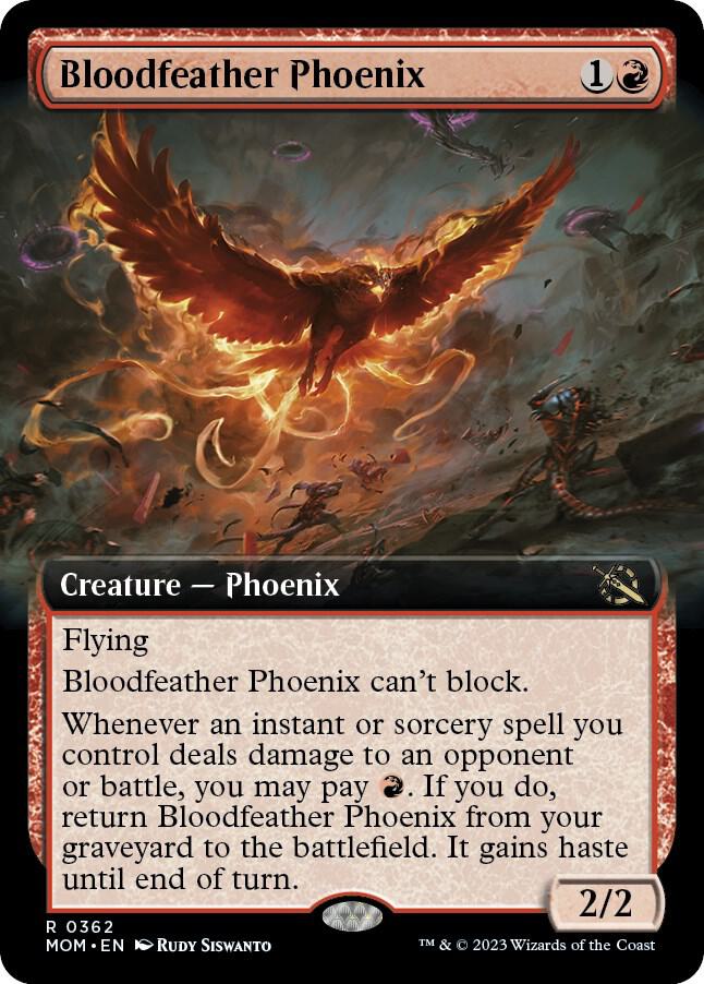 Bloodfeather Phoenix 362/291 (March of the Machine)  - Extended Art | Good Games Morley