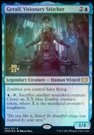 Geralf, Visionary Stitcher [Innistrad: Crimson Vow Prerelease Promos] | Good Games Morley