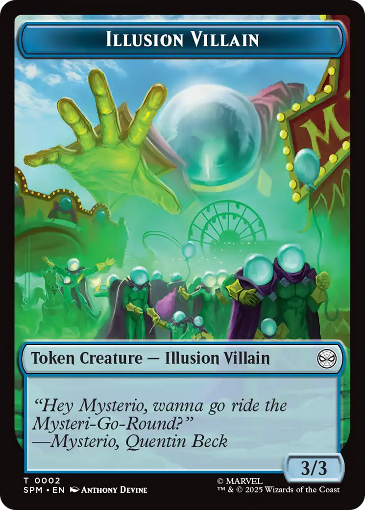 Spider // Illusion Villain Double-Sided Token [Marvel's Spider-Man Tokens] | Good Games Morley