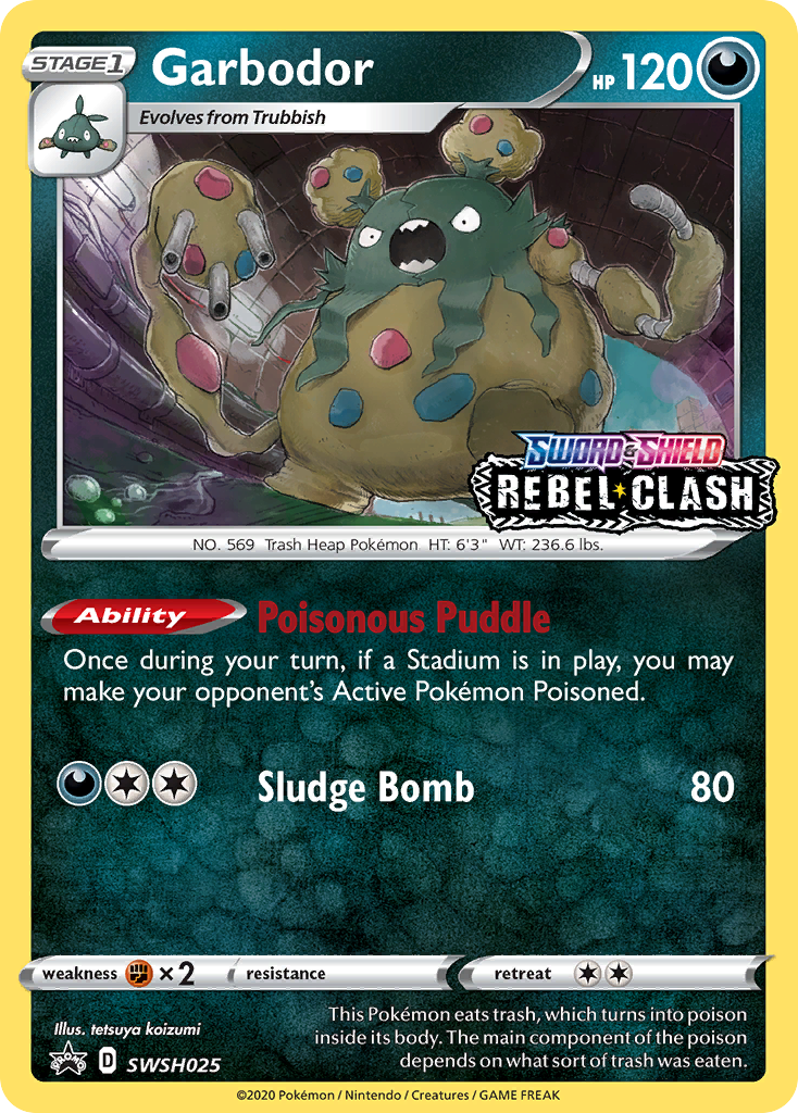 Garbodor (SWSH025) (Prerelease Promo) [Sword & Shield: Black Star Promos] | Good Games Morley