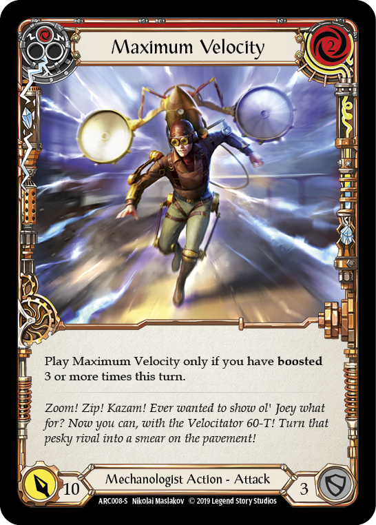 Maximum Velocity [ARC008-S] (Arcane Rising)  1st Edition Rainbow Foil | Good Games Morley