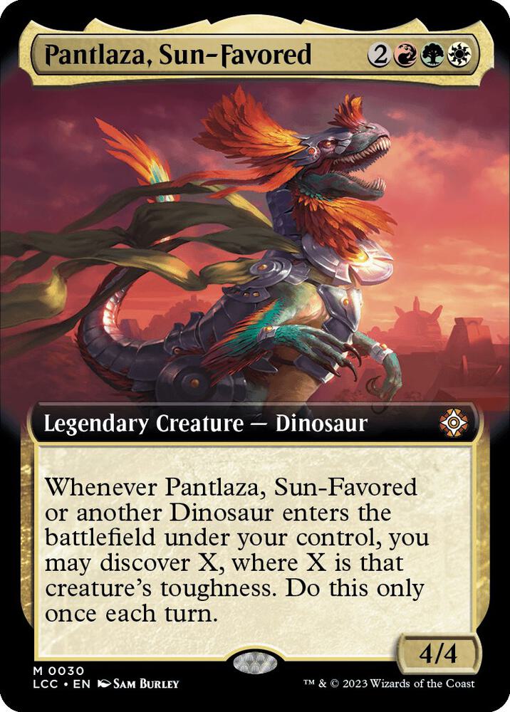 Pantlaza, Sun-Favored 30 (Commander: The Lost Caverns of Ixalan)  - Extended Art Foil | Good Games Morley