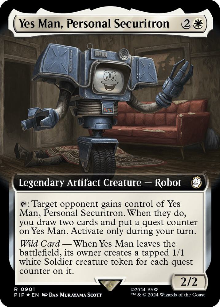 Yes Man, Personal Securitron 901/326 (Universes Beyond: Fallout)  - Extended Art Surge Foil | Good Games Morley