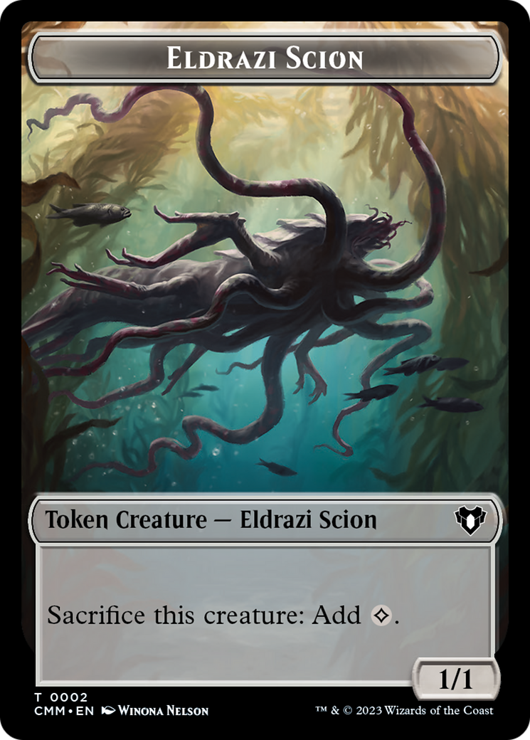 Manifest // Eldrazi Scion Double-Sided Token [Commander Masters Tokens] | Good Games Morley