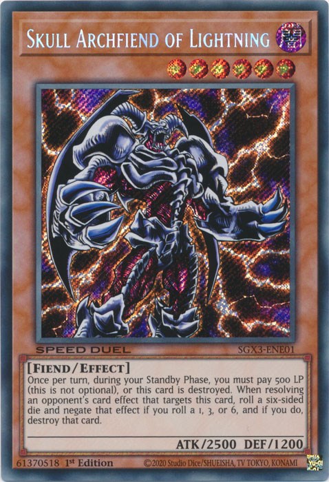 Skull Archfiend of Lightning [SGX3-ENE01] Secret Rare | Good Games Morley