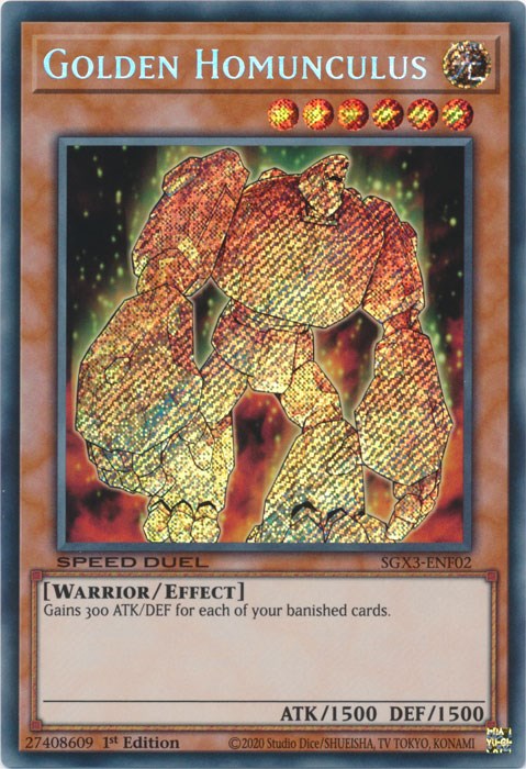 Golden Homunculus [SGX3-ENF02] Secret Rare | Good Games Morley