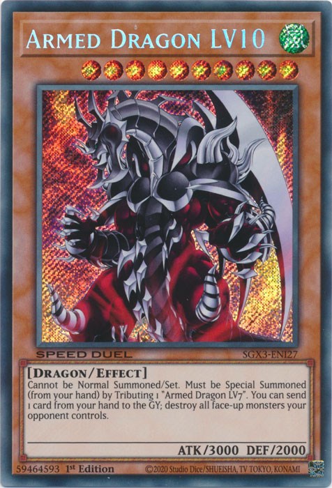 Armed Dragon LV10 [SGX3-ENI27] Secret Rare | Good Games Morley