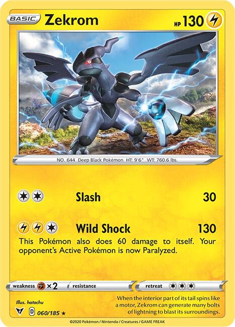 Zekrom 060/185 (SWSH04: Vivid Voltage)  - Holofoil | Good Games Morley