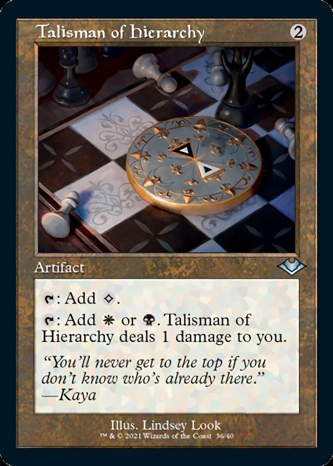 Talisman of Hierarchy (Retro Foil Etched) [Modern Horizons] | Good Games Morley