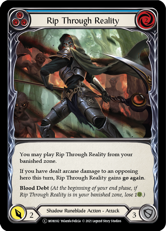 Rip Through Reality (Blue) [U-MON182-RF] (Monarch Unlimited)  Unlimited Rainbow Foil | Good Games Morley