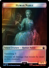 Human Noble // Beast Double-Sided Token (Surge Foil) [Doctor Who Tokens] | Good Games Morley