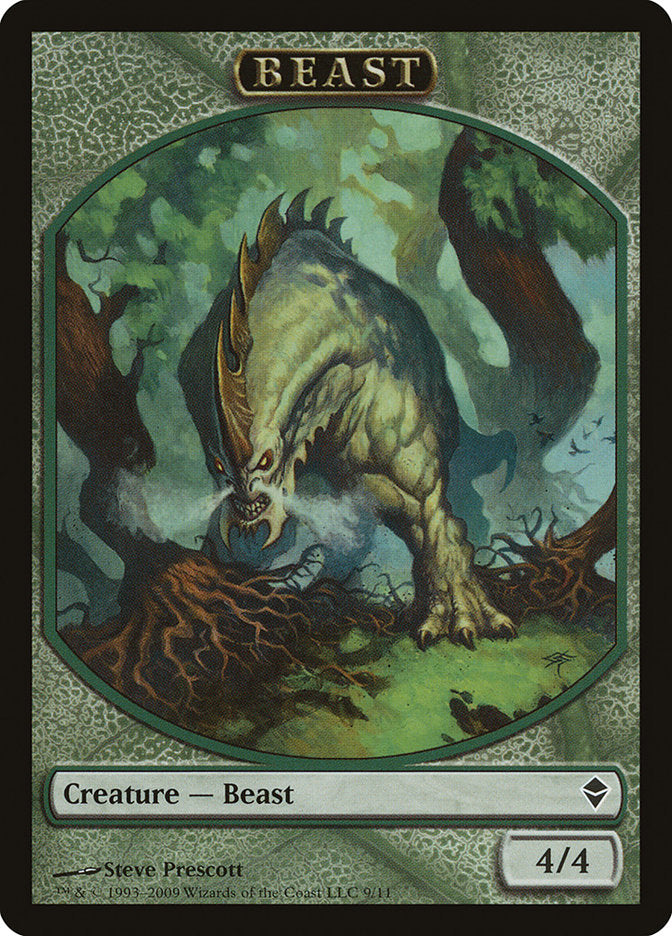 Beast Token [Zendikar Tokens] | Good Games Morley