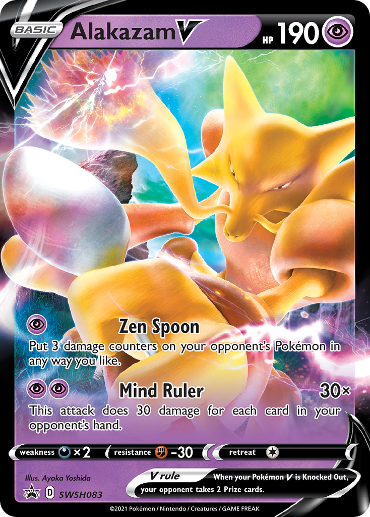 Alakazam V (SWSH083) (Jumbo Card) [Sword & Shield: Black Star Promos] | Good Games Morley