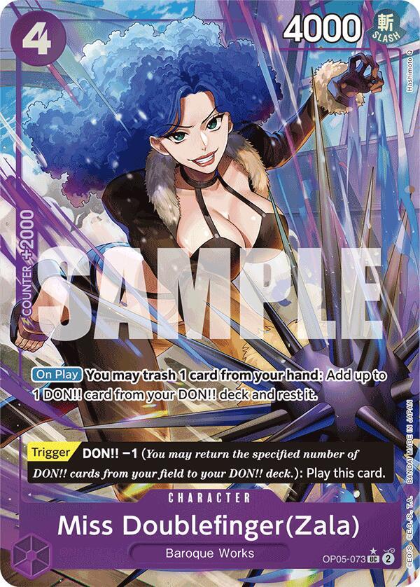 Miss Doublefinger(Zala) OP05-073 (Premium Booster -The Best-)  - Full Art Foil | Good Games Morley