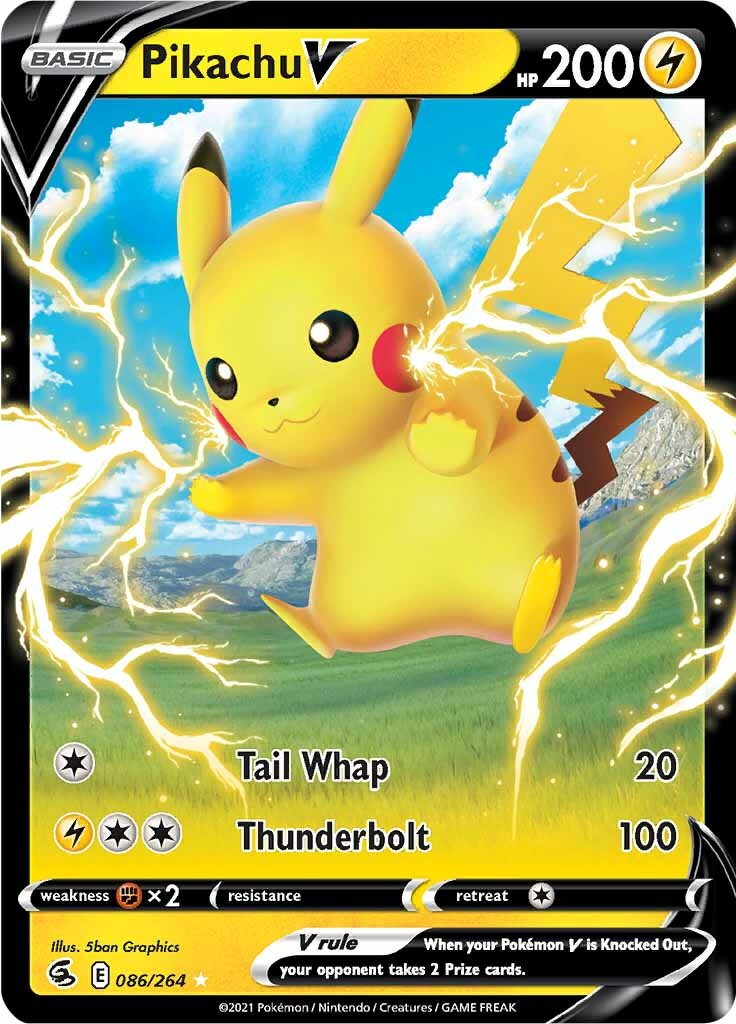 Pikachu V (086/264) [Sword & Shield: Fusion Strike] | Good Games Morley
