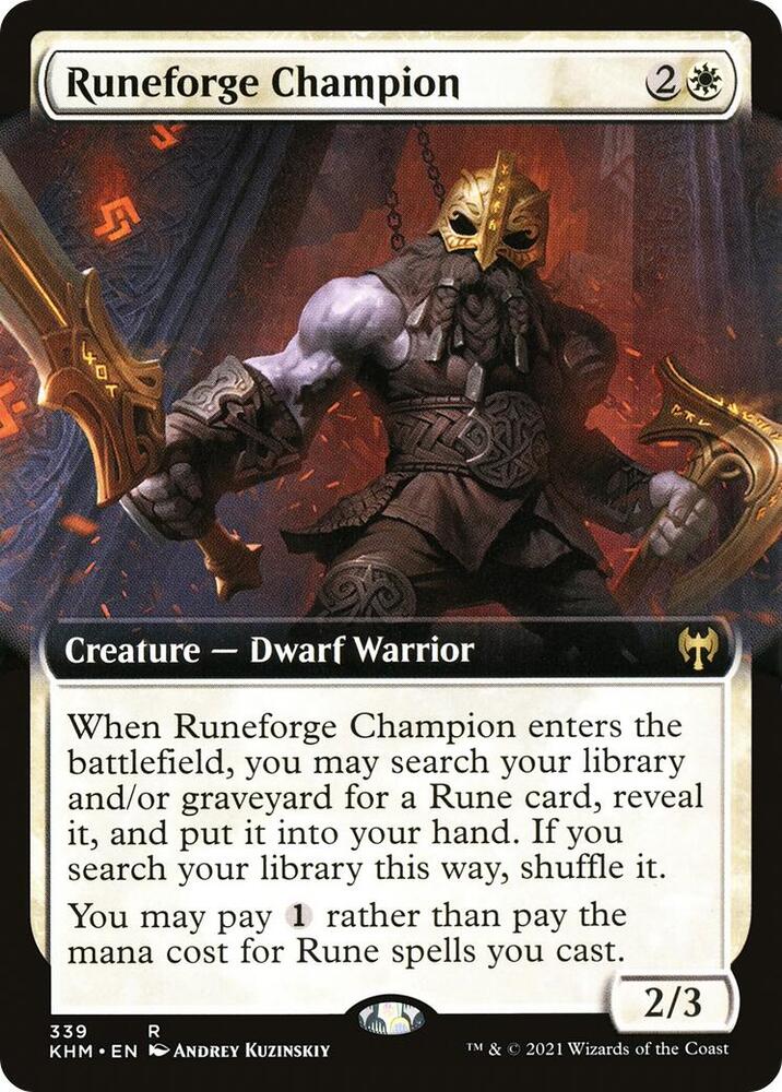 Runeforge Champion Extended Art 339/285 (Kaldheim)  - Foil | Good Games Morley