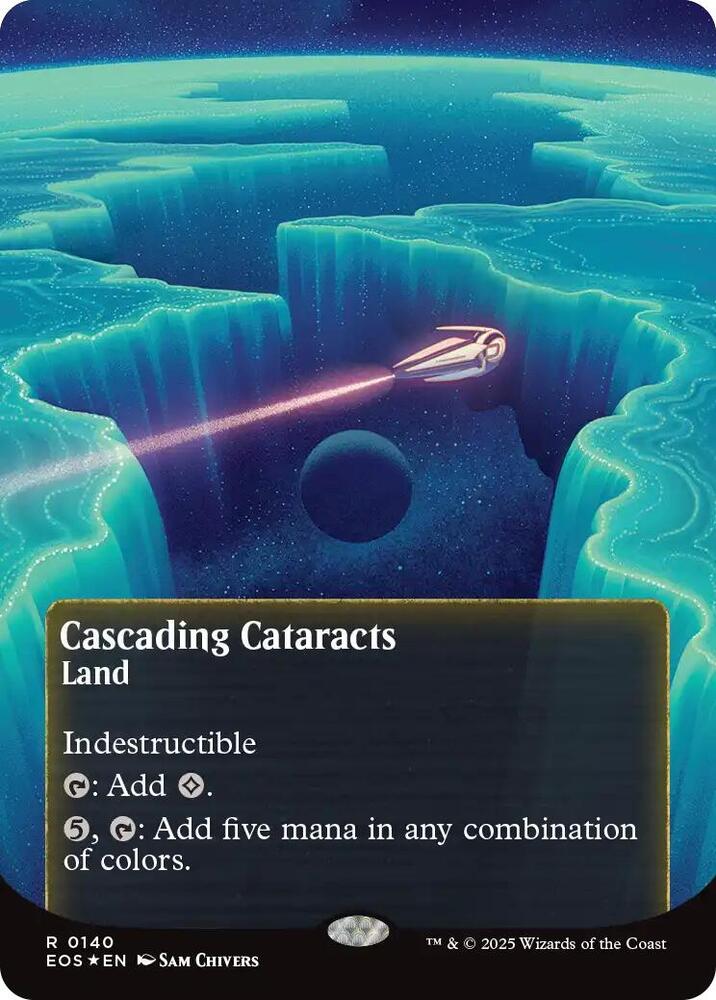 Cascading Cataracts  140/45 (Edge of Eternities: Stellar Sights)  - Borderless Galaxy Foil | Good Games Morley