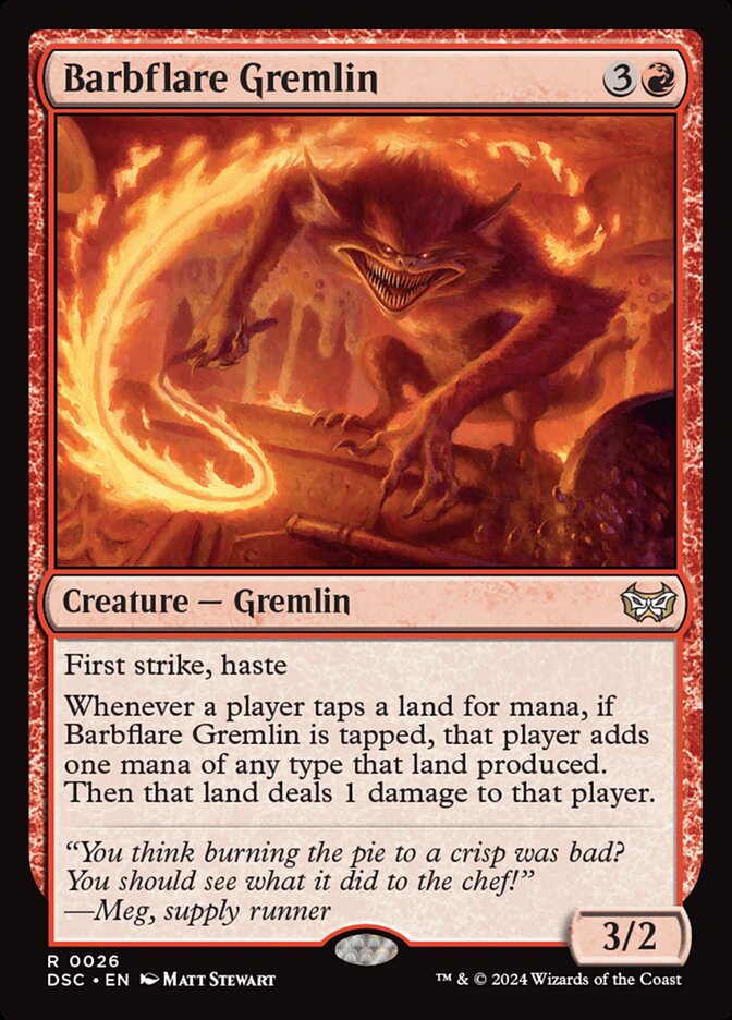 Barbflare Gremlin 26 (Commander: Duskmourn: House of Horror)  | Good Games Morley