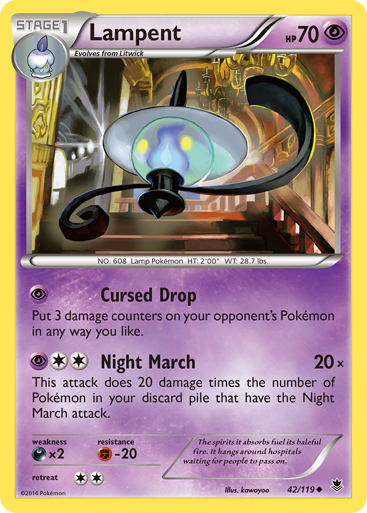 Lampent (42/119) [XY: Phantom Forces] | Good Games Morley