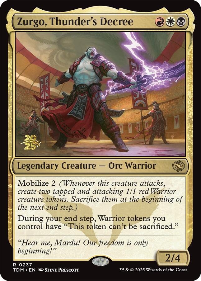 Zurgo Thunder's Decree 237 (Prerelease Cards)  - Foil | Good Games Morley