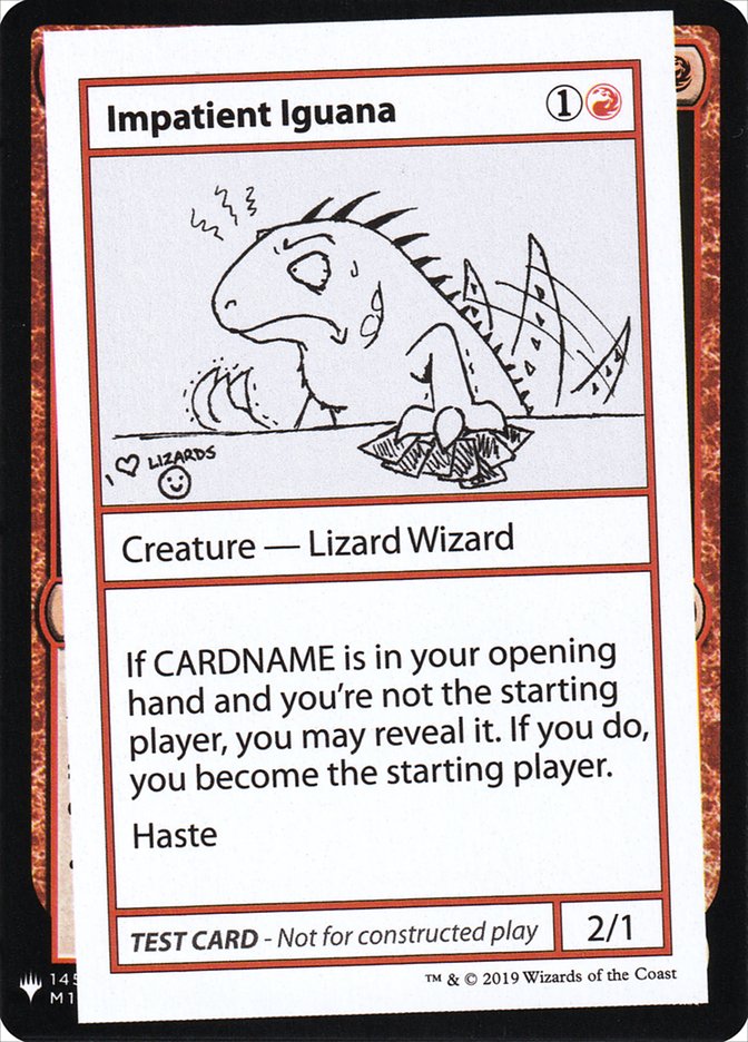 Impatient Iguana [Mystery Booster Playtest Cards] | Good Games Morley