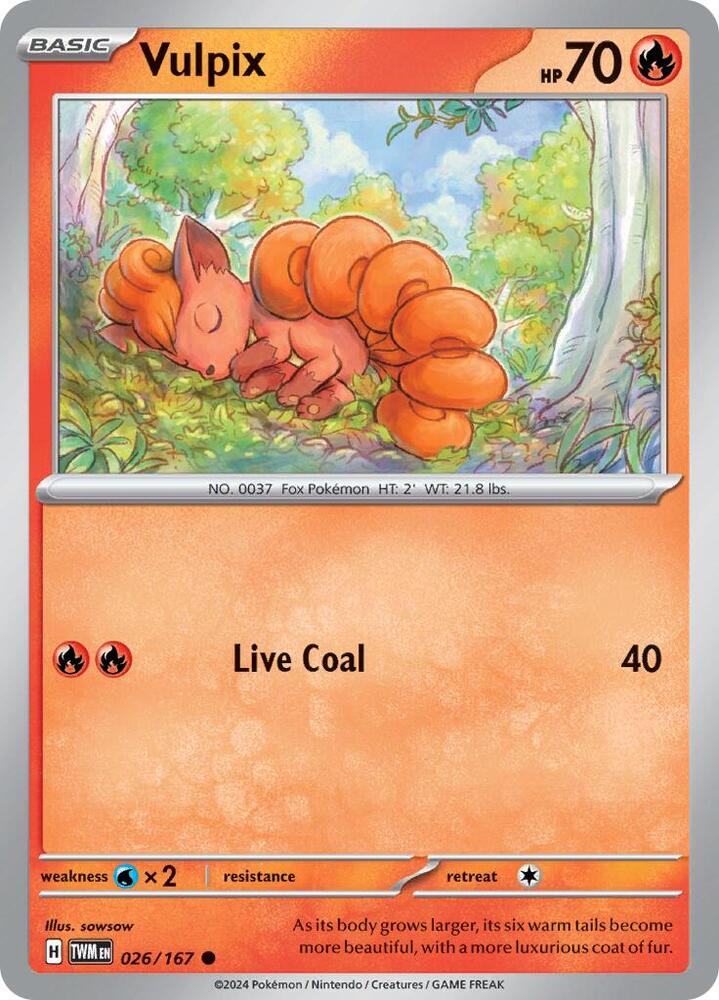 Vulpix 026/167 (SV06: Twilight Masquerade)  | Good Games Morley