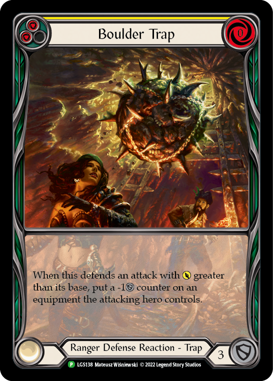 Boulder Trap (Yellow) [LGS138] (Promo)  Rainbow Foil | Good Games Morley