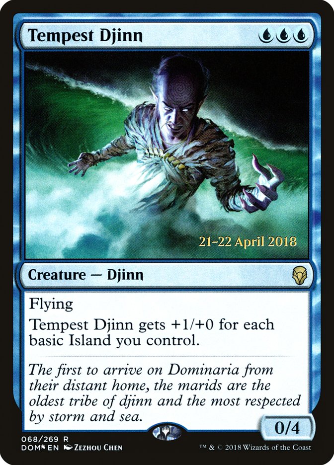 Tempest Djinn [Dominaria Prerelease Promos] | Good Games Morley