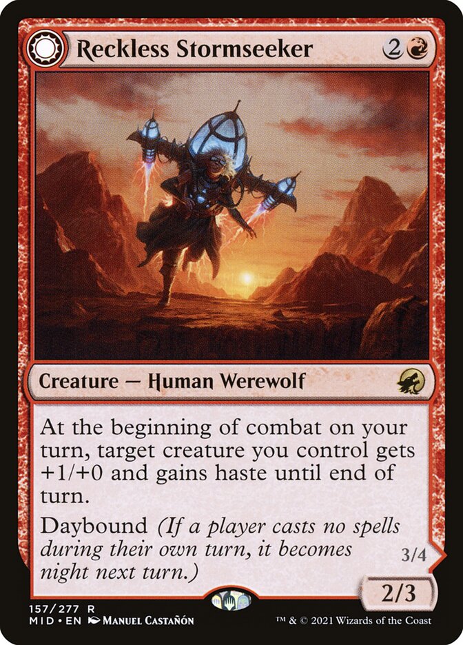 Reckless Stormseeker 157 (Innistrad: Midnight Hunt)  | Good Games Morley