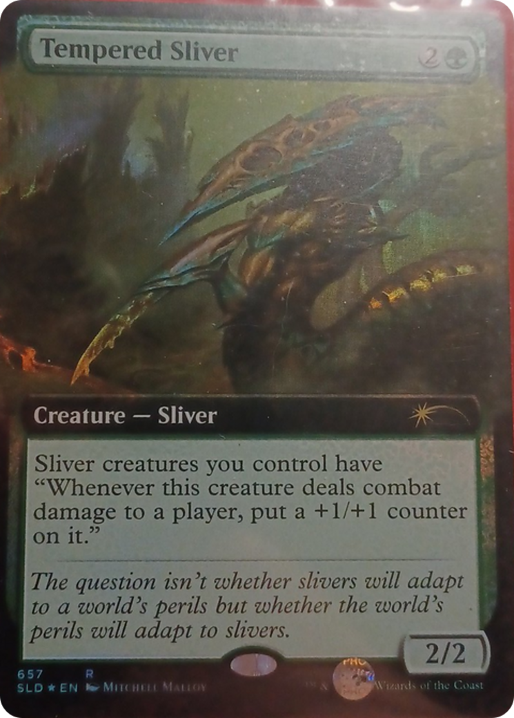 Tempered Sliver (Extended Art) [Secret Lair Drop Promos] | Good Games Morley