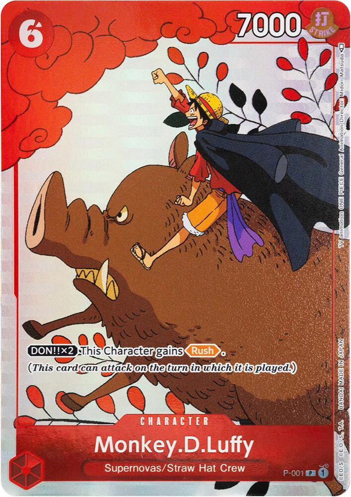 Monkey.D.Luffy (Gift Col.) P-001 (One Piece Promotion Cards)  - Alternate Art Foil | Good Games Morley