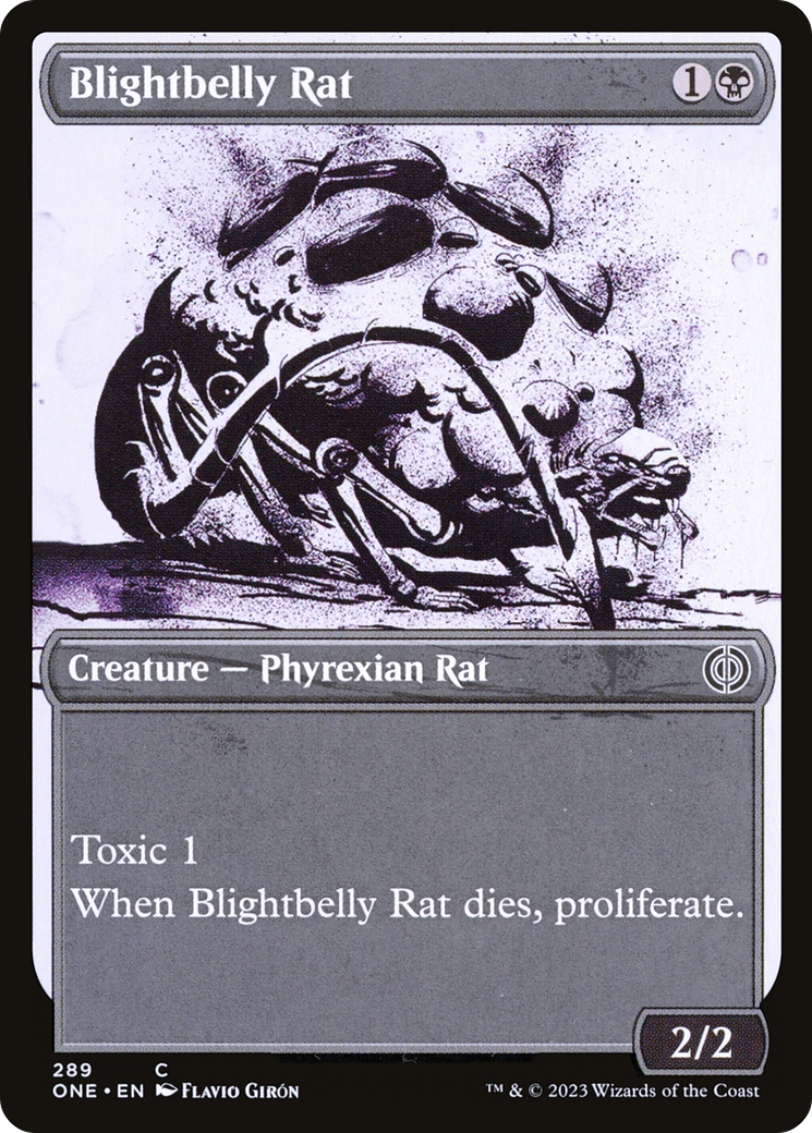 Blightbelly Rat (Showcase Ichor) [Phyrexia: All Will Be One] | Good Games Morley