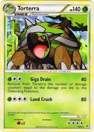 Torterra (10/95) (Cracked Ice Holo) [HeartGold & SoulSilver: Unleashed] | Good Games Morley