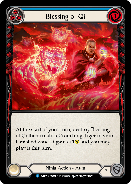 Blessing of Qi (Blue) [DYN055] (Dynasty)  Rainbow Foil | Good Games Morley