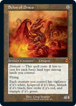 Scion of Draco Retro Frame Foil Etched 431 (Modern Horizons 2)  - Foil | Good Games Morley