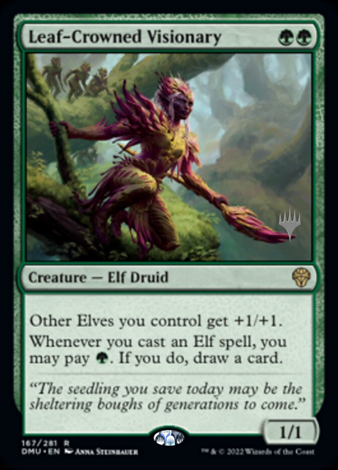 Leaf-Crowned Visionary (Promo Pack) [Dominaria United Promos] | Good Games Morley