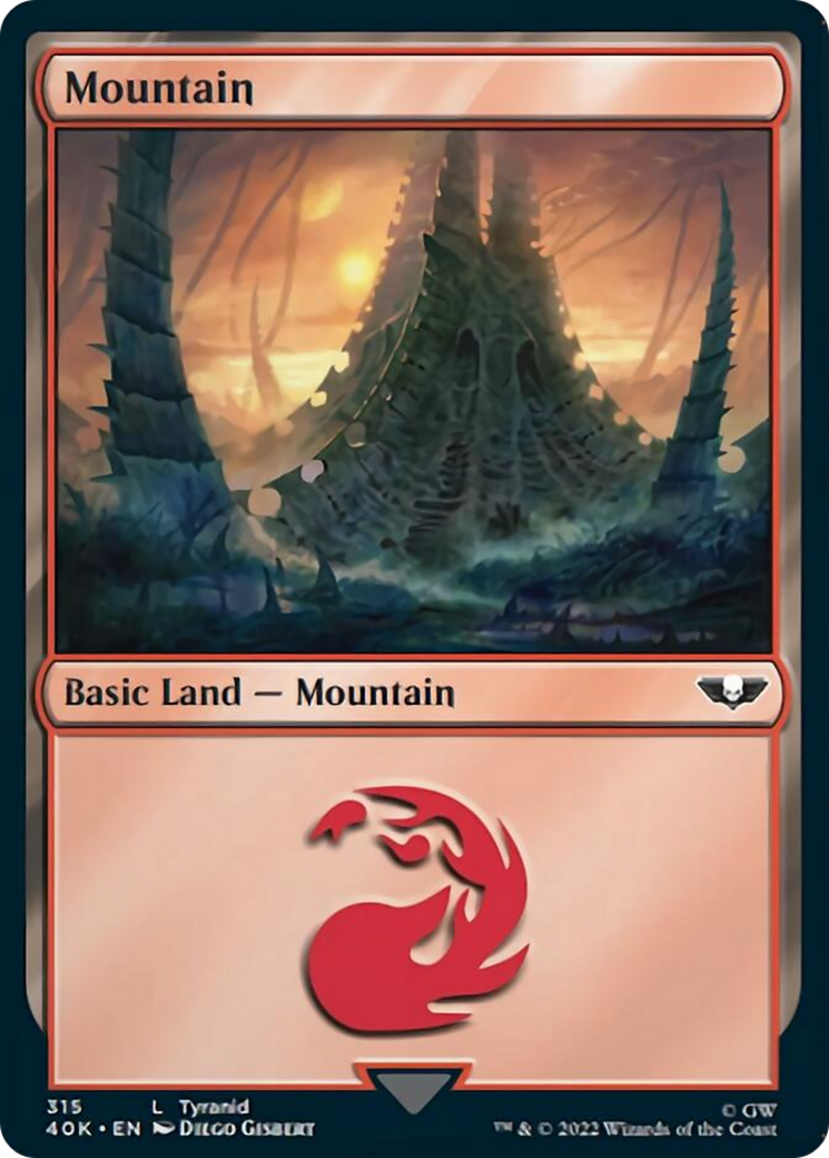 Mountain (315) (Surge Foil) [Warhammer 40,000] | Good Games Morley