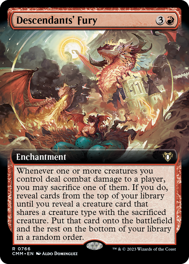 Descendants' Fury (Extended Art) [Commander Masters] | Good Games Morley